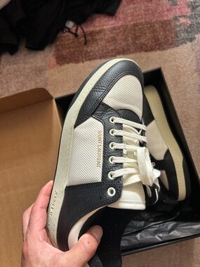 Yves Saint Laurent Black & Cream Low-Top Sneakers